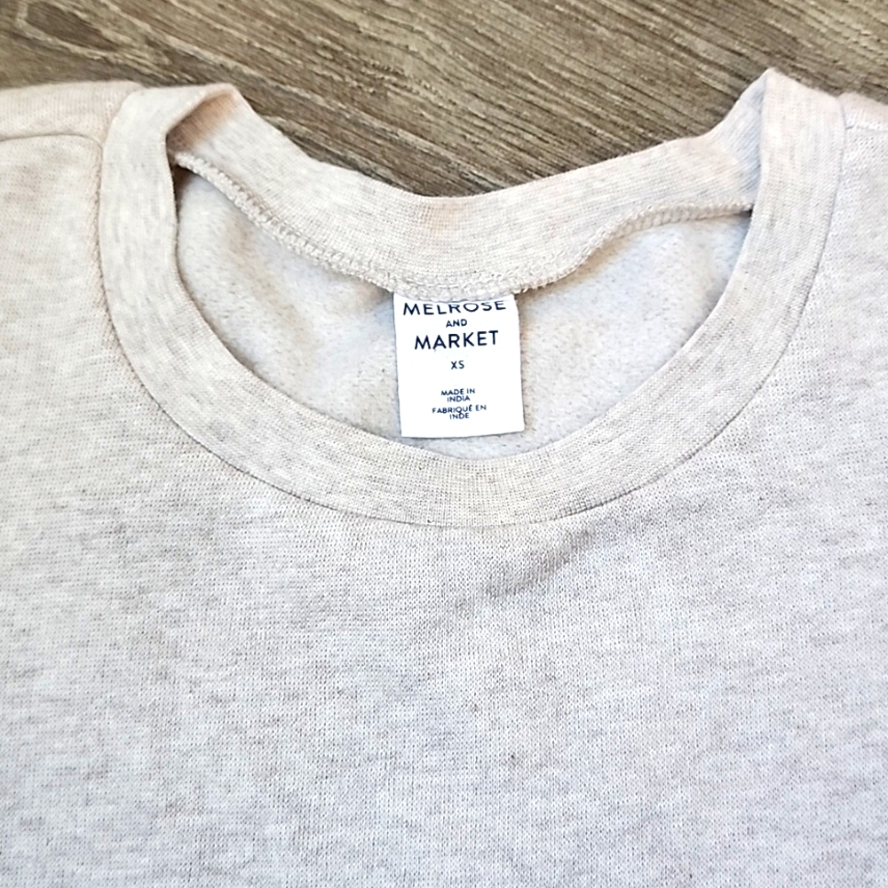 Nordstrom Melrose and Market Puff sleeve fleece cropped blouse - Picture 5 of 6